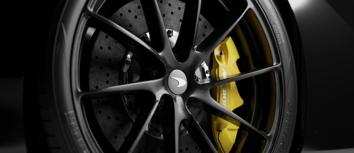 A close automotive CGI render illustrating detailed material, lighting and camera decisions.